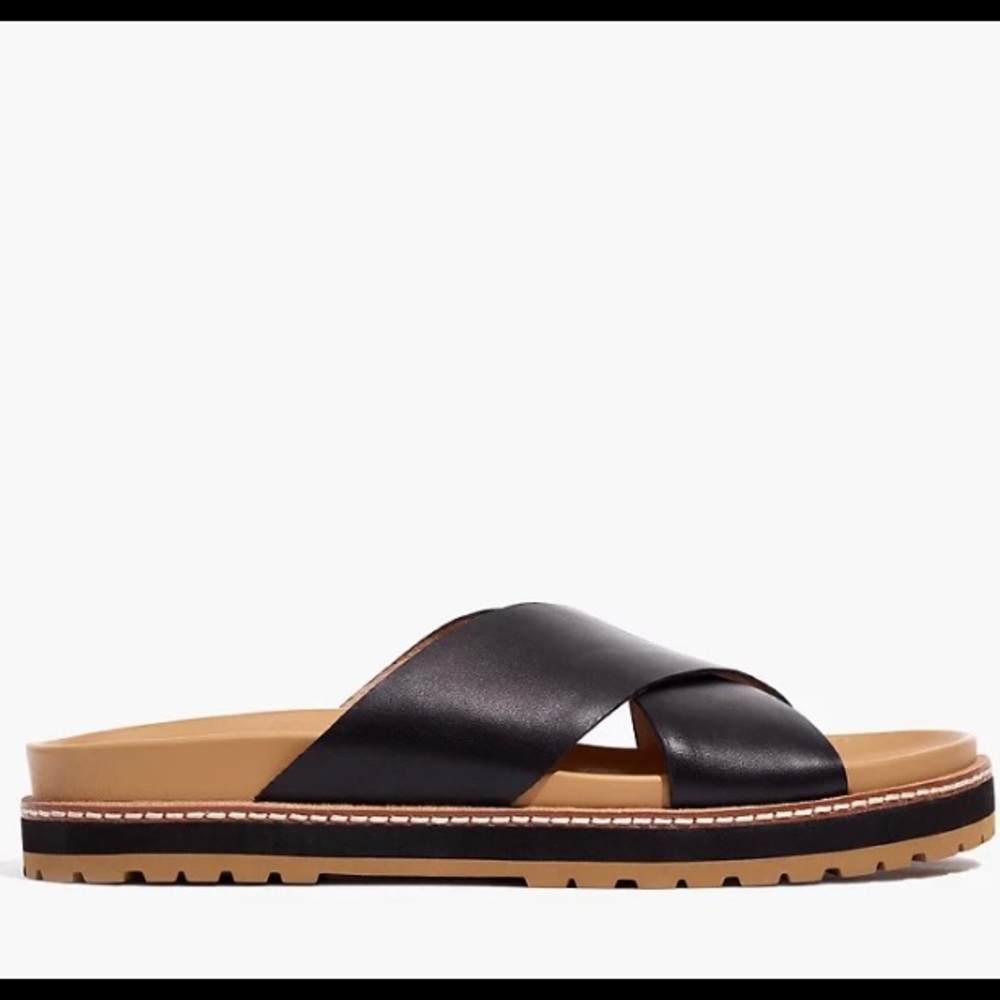The Dayna Lugsole Slide Sandal in Leather